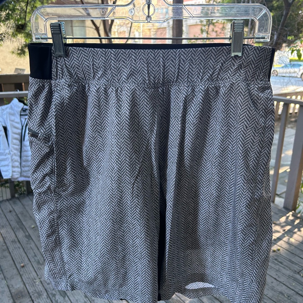 Lululemon Black and White Athletic Shorts